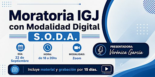 Moratoria IGJ - Con Modalidad digital S.O.D.A.