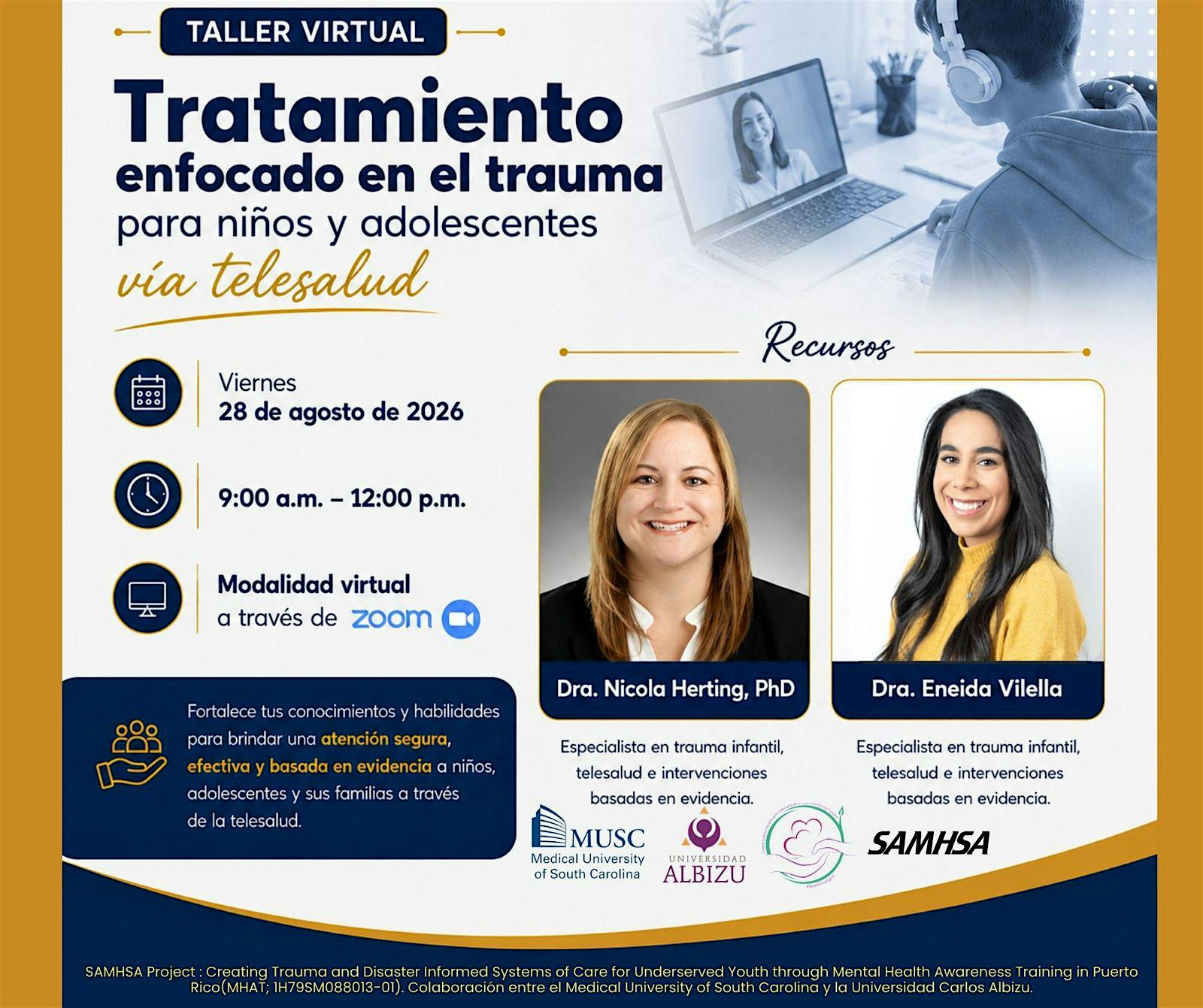 Tratamiento enfocado en el trauma para niños y adolescentes vía telesalud