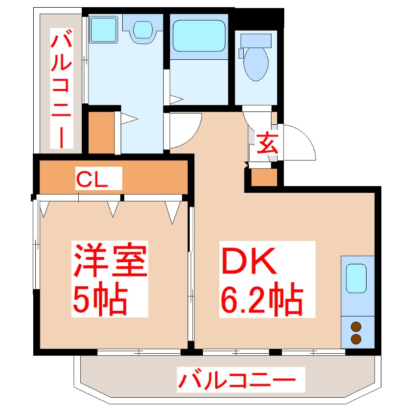 1DK Mansion in Kagoshima, Kagoshima — photo 2 of 3