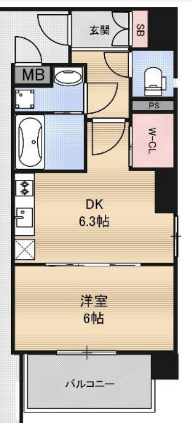 1DK Mansion in Kita-ku, Osaka — photo 2 of 3