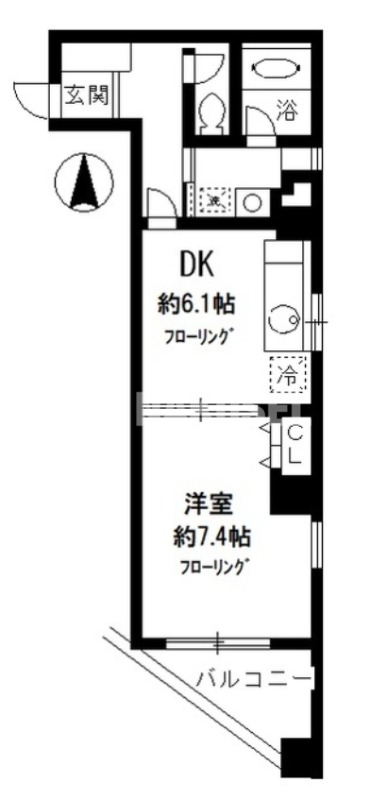 1DK Mansion in Meguro, Tokyo — photo 2 of 3