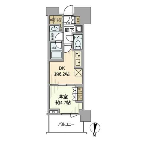 1DK Mansion in Nakano, Tokyo — photo 2 of 3