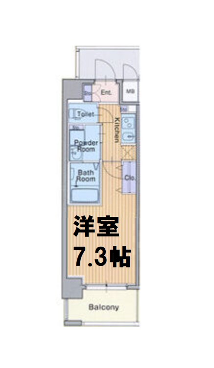 1K Mansion in Chuo-ku, Osaka — photo 2 of 3