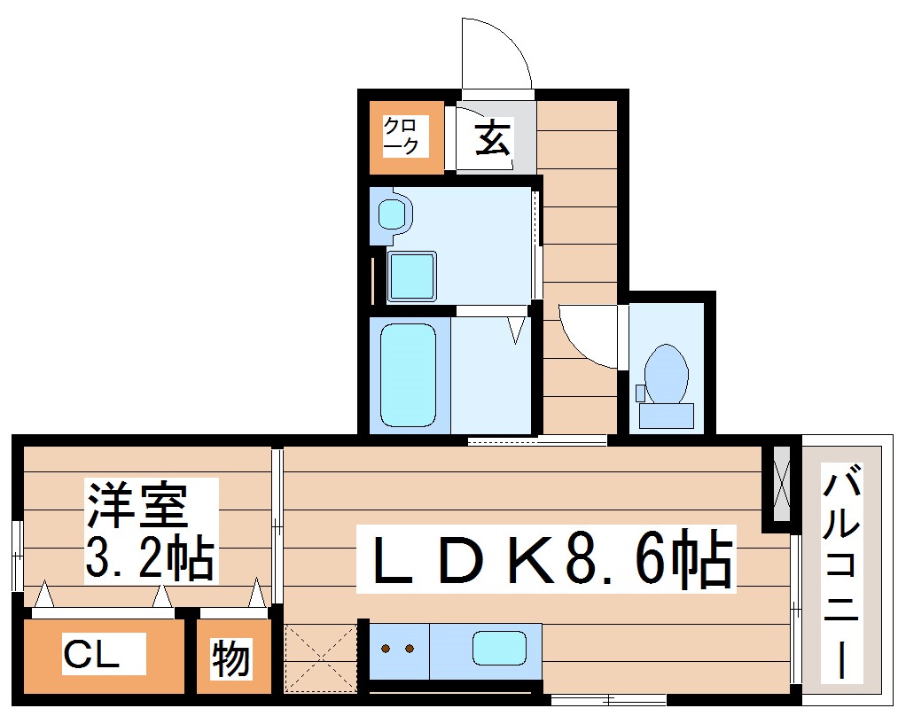 1LDK Apartment in Aoba-ku, Sendai, Miyagi — photo 2 of 3