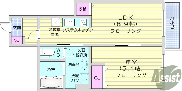 1LDK Apartment in Aoba-ku, Sendai, Miyagi — photo 2 of 3