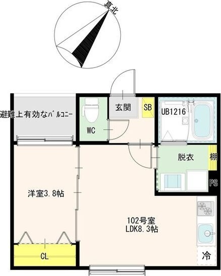 1LDK Apartment in Miyagino-ku, Sendai, Miyagi — photo 2 of 3