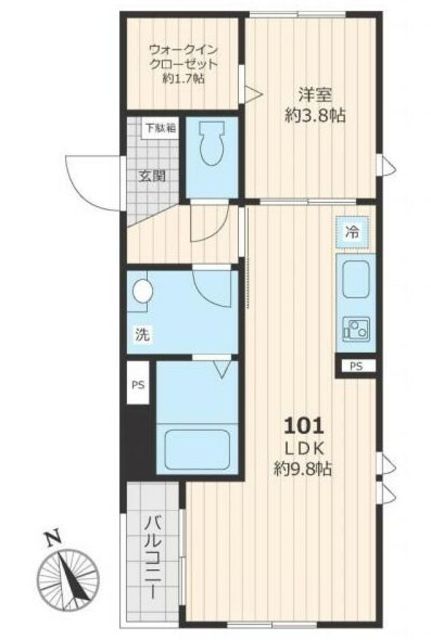 1LDK Apartment in Suginami, Tokyo — photo 2 of 3