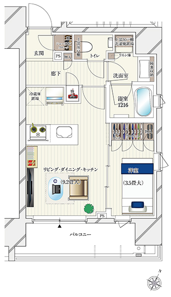 1LDK Mansion in Chiyoda, Tokyo — photo 2 of 3