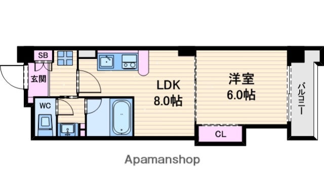 1LDK Mansion in Chuo-ku, Osaka — photo 2 of 3