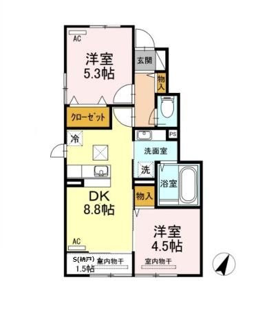 2DK Apartment in Kagoshima, Kagoshima — photo 2 of 3