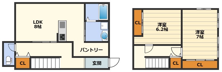 2LDK Apartment in Kita-ku, Osaka — photo 2 of 3