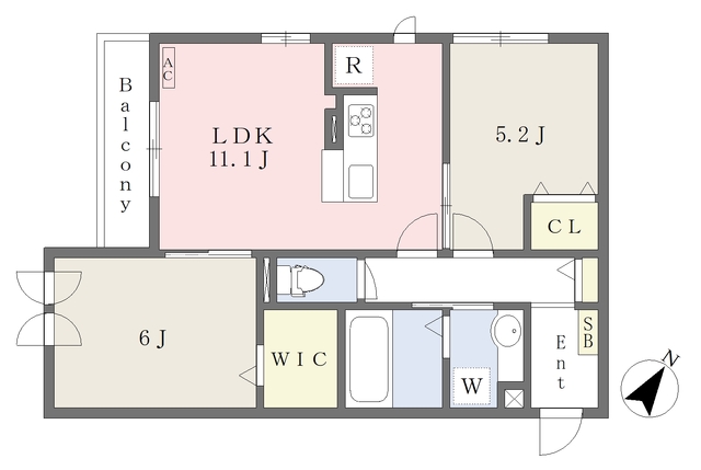 2LDK Apartment in Nakahara-ku, Kawasaki, Kanagawa — photo 2 of 3