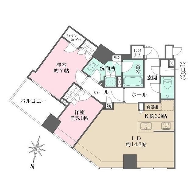 2LDK Mansion in Chiyoda, Tokyo — photo 2 of 3