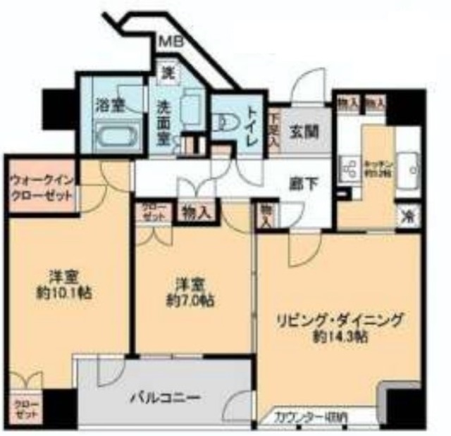 2LDK Mansion in Chiyoda, Tokyo — photo 2 of 3