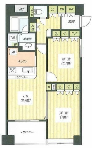 2LDK Mansion in Chuo, Tokyo — photo 2 of 3