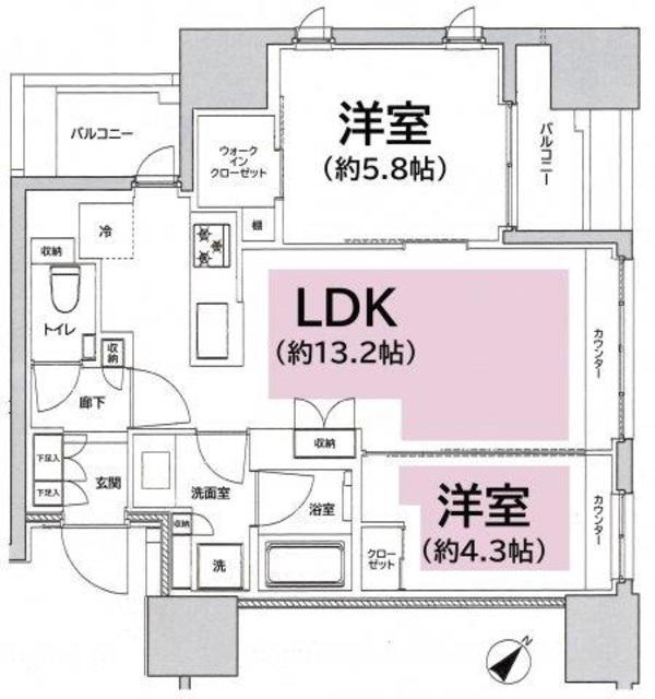 2LDK Mansion in Chuo, Tokyo — photo 2 of 3