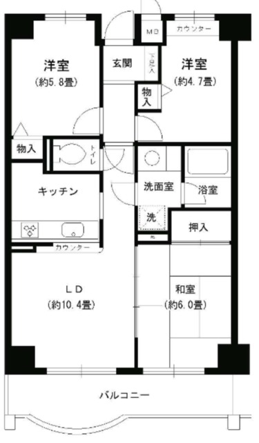 2SLDK Mansion in Setagaya, Tokyo — photo 2 of 3