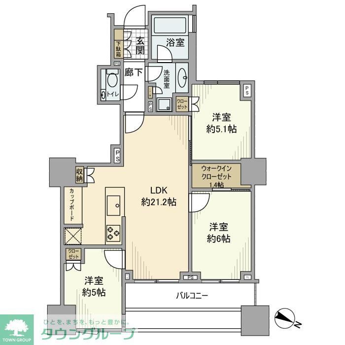 3LDK Mansion in Chiyoda, Tokyo — photo 2 of 3