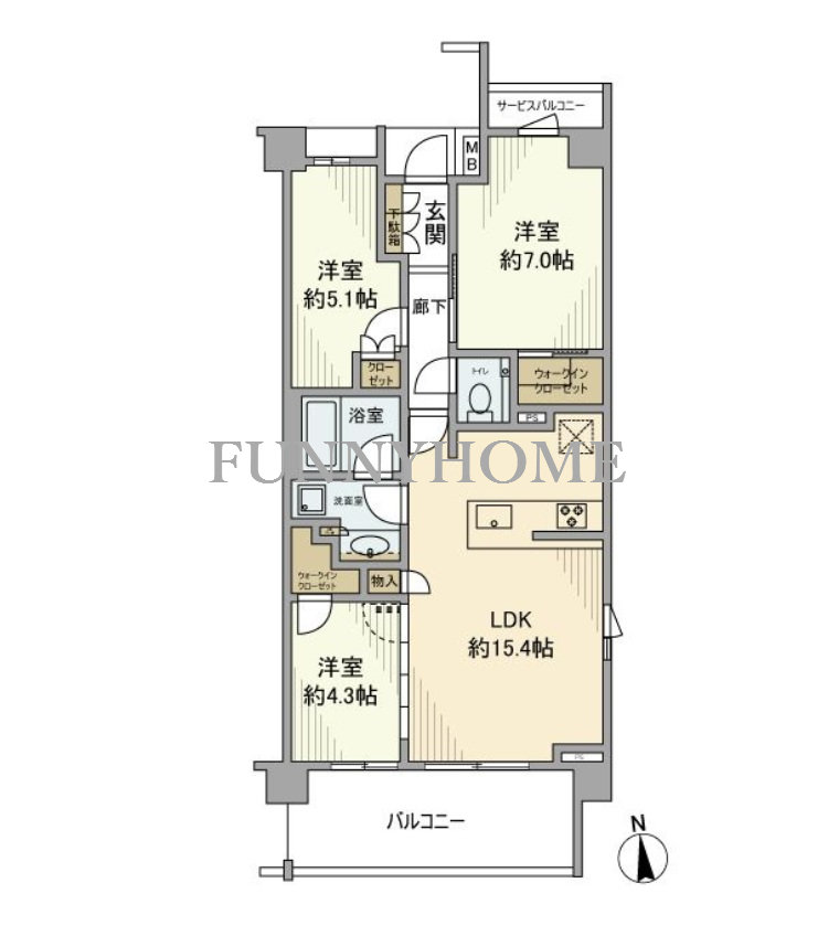 3LDK Mansion in Setagaya, Tokyo — photo 2 of 3